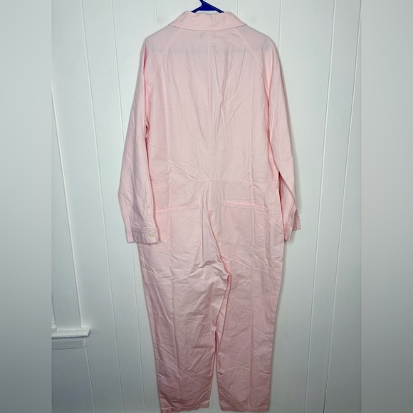 NWT MSRP $178 Outerknown Station Jumpsuit in Light Sunset Blush Pink Size XL - Picture 4 of 10
